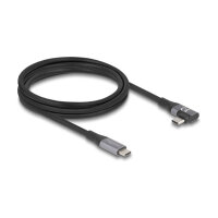Delock USB 20 Gbps Kabel gewinkelt links / rechts USB PD 3.1 Extended Power Range 240 W 2 m