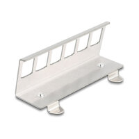 Delock Keystone Metall Halterung 6 Port für Hutschiene