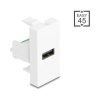 Delock Easy 45 Modul USB 2.0 Typ-A Buchse zu Terminalblock weiß