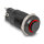 Delock Druckschalter zum Einbau schwarz 12 mm 12 V 4 x Lötanschluss LED rot Ring