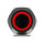Delock Druckschalter zum Einbau schwarz 12 mm 12 V 4 x Lötanschluss LED rot Ring