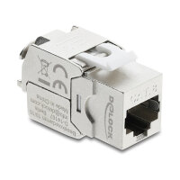 Delock Keystone Modul RJ45 Buchse zu LSA Cat.8.1 geschirmt werkzeugfrei