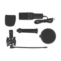 Delock USB Kondensator Mikrofon Set - für Podcasting, Gaming und Gesang