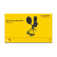 Delock USB Kondensator Mikrofon Set - für Podcasting, Gaming und Gesang