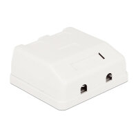 Keystone Leergehäuse 2 Port mit Staubschutz