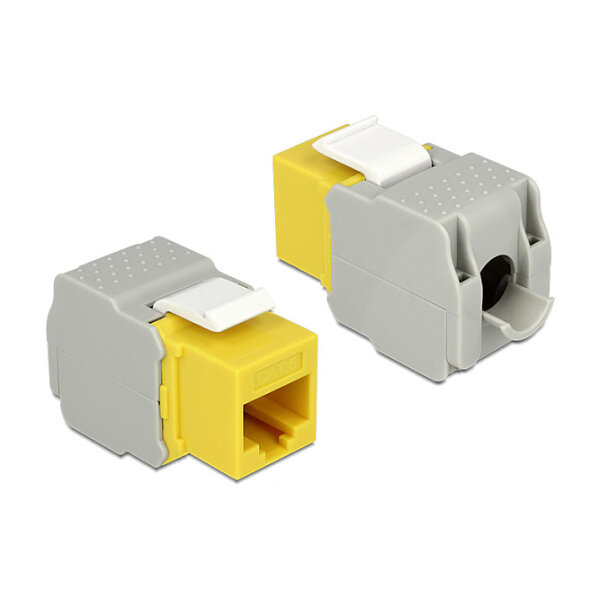 Keystone Modul RJ45 Buchse > LSA Cat.6 UTP gelb