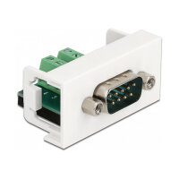 Easy 45 Modul D-Sub 9 Pin Stecker zu 10 Pin Terminalblock 22,5 x 45 mm