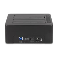 USB Dual Dockingstation für 2 x SATA HDD / SSD mit Klon Funktion und Card Reader + zusätzlichem USB Port