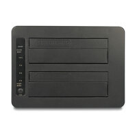 USB Dual Dockingstation für 2 x SATA HDD / SSD mit Klon Funktion und Card Reader + zusätzlichem USB Port