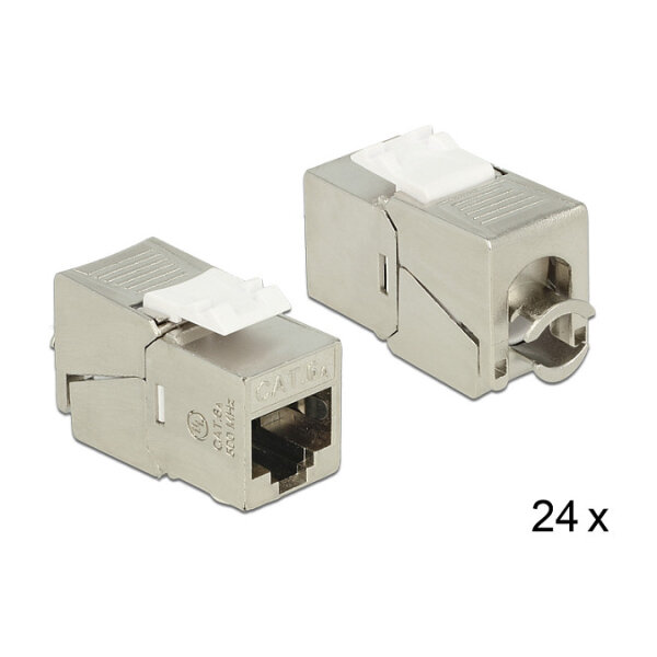 Keystone Modul RJ45 Buchse > LSA Cat.6A STP kompakt 24 Stück