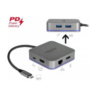 USB Type-C™ Dockingstation für Mobilgeräte 4K - HDMI / Hub / LAN / PD 3.0 mit LED Beleuchtung