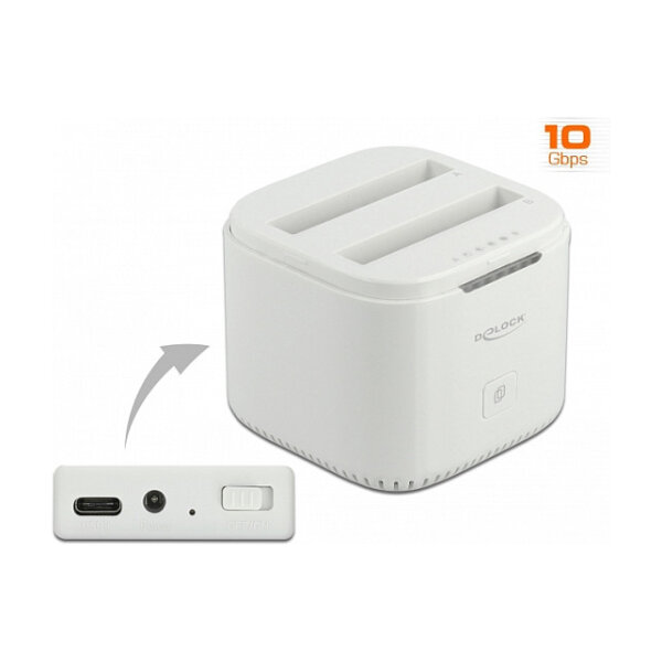 USB Type-C™ 3.2 Dockingstation für 2 x 2.5? SATA HDD / SSD mit Klon Funktion