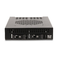 3.5? Wechselrahmen für 2 x M.2 NVMe SSD mit OcuLink SFF-8612 Anschluss