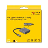 USB Type-C™ Splitter (DP Alt Mode) zu 2 x HDMI MST...