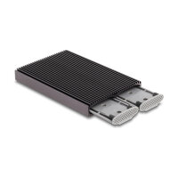 Externes USB Type-C™ Dual Combo Gehäuse für 2 x M.2 NVMe PCIe oder SATA SSD - werkzeugfrei