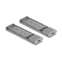 Externes USB Type-C™ Dual Combo Gehäuse für 2 x M.2 NVMe PCIe oder SATA SSD - werkzeugfrei