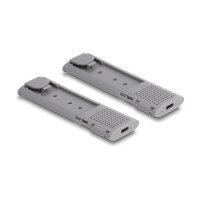 Externes USB Type-C™ Dual Combo Gehäuse für 2 x M.2 NVMe PCIe oder SATA SSD - werkzeugfrei