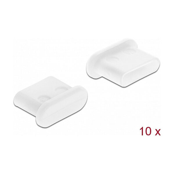 Staubschutz für USB Type-C™ Buchse ohne Griff 10 Stück weiß
