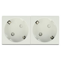 Easy 45 Schutzkontakt-Steckdose 2-fach 45°-Anordnung 45 x 45 mm