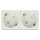 Easy 45 Schutzkontakt-Steckdose 2-fach 45°-Anordnung 45 x 45 mm