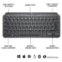 Logitech MX Keys Mini - Tastatur Hintergrundbeleuchtung QWERTZ DE