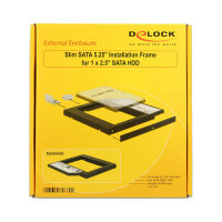 Caddy Slim SATA 5.25? Einbaurahmen (10 mm) für 1 x 2.5? SATA HDD bis 9,5 mm
