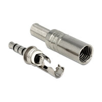 Klinkenstecker 3,5 mm 4 Pin Stereo mit Knickschutz...