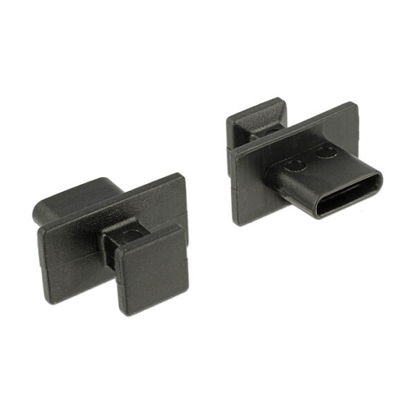 Staubschutz für USB Type-C™ Buchse mit großem Griff 10 Stück schwarz