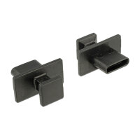 Staubschutz für USB Type-C™ Buchse mit großem Griff 10 Stück schwarz