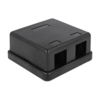 Keystone Leergehäuse 2 Port schwarz