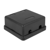 Keystone Leergehäuse 2 Port schwarz