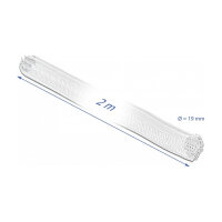 Geflechtschlauch mit Klettverschluss 2 m x 19 mm weiß