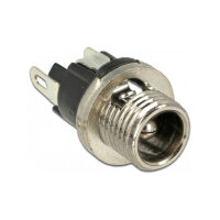 Steckverbinder DC 5,5 x 2,5 x 9,5 mm Buchse zum Einbau Lötversion