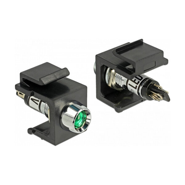 Keystone LED grün 6 V, schwarz