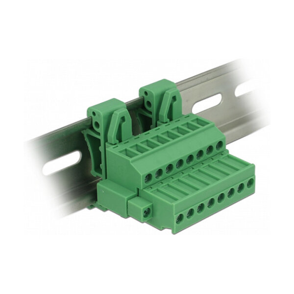 Terminalblock Set für Hutschienen 8 Pin mit Schraubverriegelung