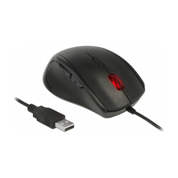 Ergonomische optische 5-Tasten USB Maus - Linkshänder
