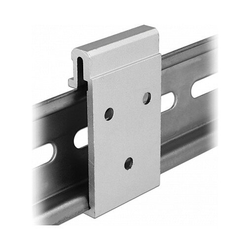 Aluminium Montageclip für Hutschiene (3 Befestigungslöcher)