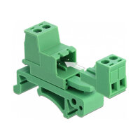 Terminalblock Set für Hutschienen 2 Pin mit Rastermaß 5,08 mm gewinkelt
