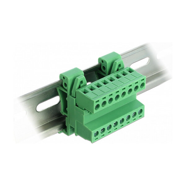 Terminalblock Set für Hutschienen 8 Pin mit Rastermaß 5,08 mm gewinkelt