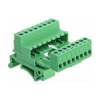 Terminalblock Set für Hutschienen 8 Pin mit Rastermaß 5,08 mm gewinkelt