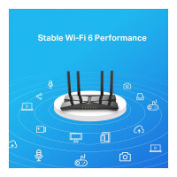 TP-LINK Archer AX10 - Wi-Fi 6 (802.11ax) - Dual-Band (2.4 GHz/5 GHz) - Eingebauter Ethernet-Anschluss - Schwarz - Tabletop-Router