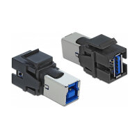 Keystone Modul USB 5 Gbps A Buchse > USB 5 Gbps B Buchse schwarz