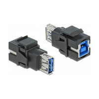 Keystone Modul USB 5 Gbps A Buchse > USB 5 Gbps B Buchse schwarz