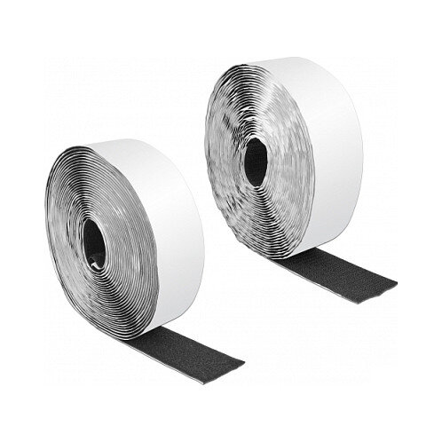 Klettband selbstklebend mit Haft- und Flauschband L 10 m x B 50 mm schwarz