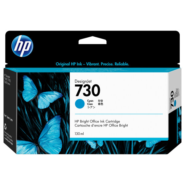 HP 730 130 ml Tinte Cyan