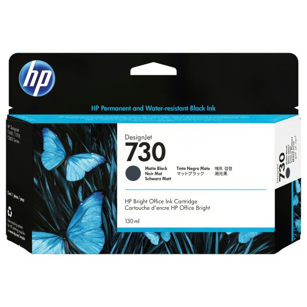 HP 730 130 ml Tinte Matt Schwarz