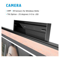 60,45cm/23,8 (1920x1080) HP E24mv G4 Conferencing Monitor 16:9 5ms IPS HDMI VGA DisplayPort VESA Pivot Speaker Full HD Black/Silver