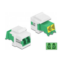 Keystone Modul LC Duplex Buchse zu LC Duplex Buchse mit Laserschutzklappe innen