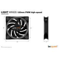 120mm be quiet! LIGHT WINGS 120mm PWM high-speed ARGB Triple-Pack