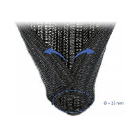 Geflechtschlauch selbstschließend 10 m x 25 mm schwarz